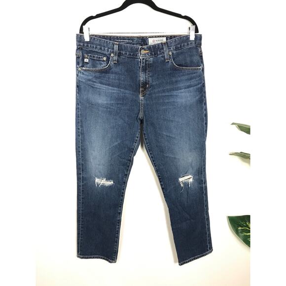 AG Jeans Ex Boyfriend Slim Distressed Women's 32 Capsule Everyday Casual Easy